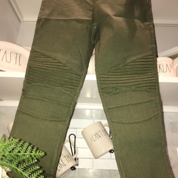 1 S/M left!! Olive green moto leggings - Picture 4 of 4